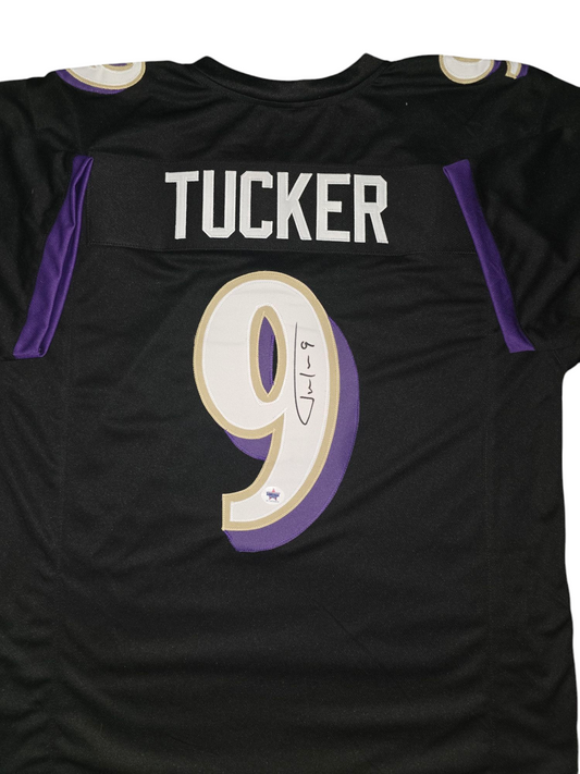 Justin Tucker Signed Baltimore Ravens Pro Style Jersey Gameday Witness