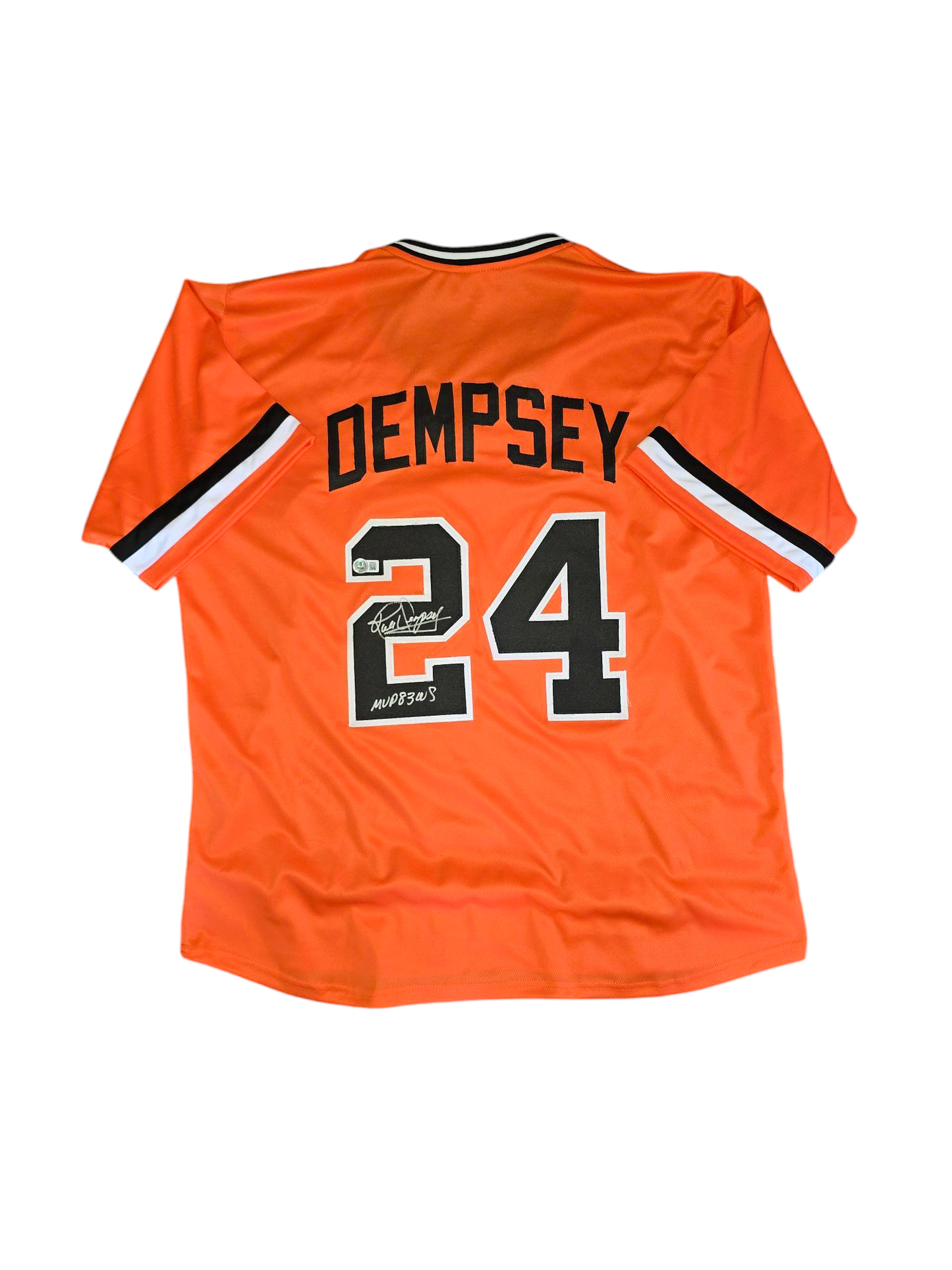 Rick Dempsey Signed Baltimore Orioles Jersey w/ "MVP '83 WS" Inscription Beckett Witness