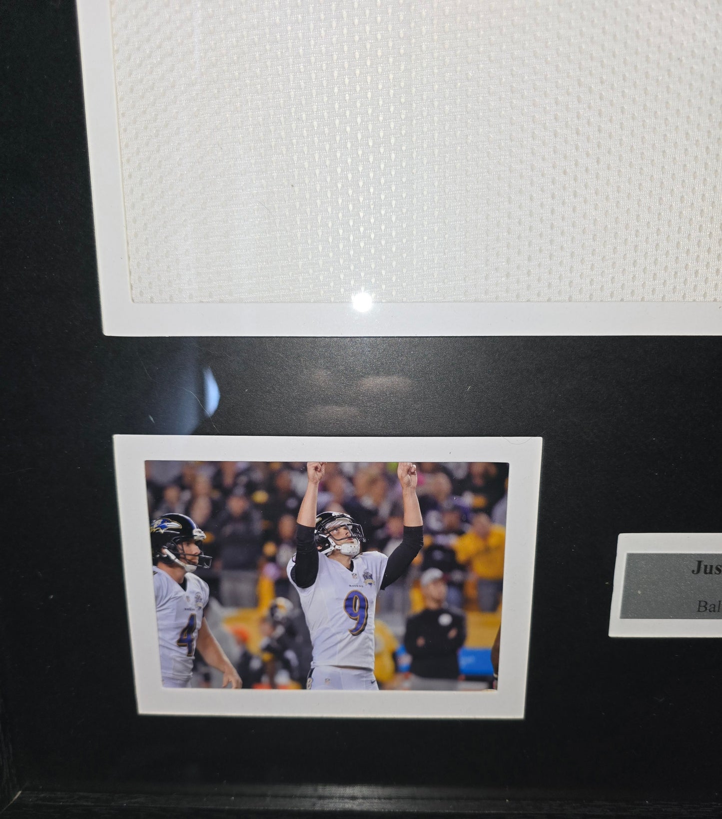 Justin Tucker Framed Jersey