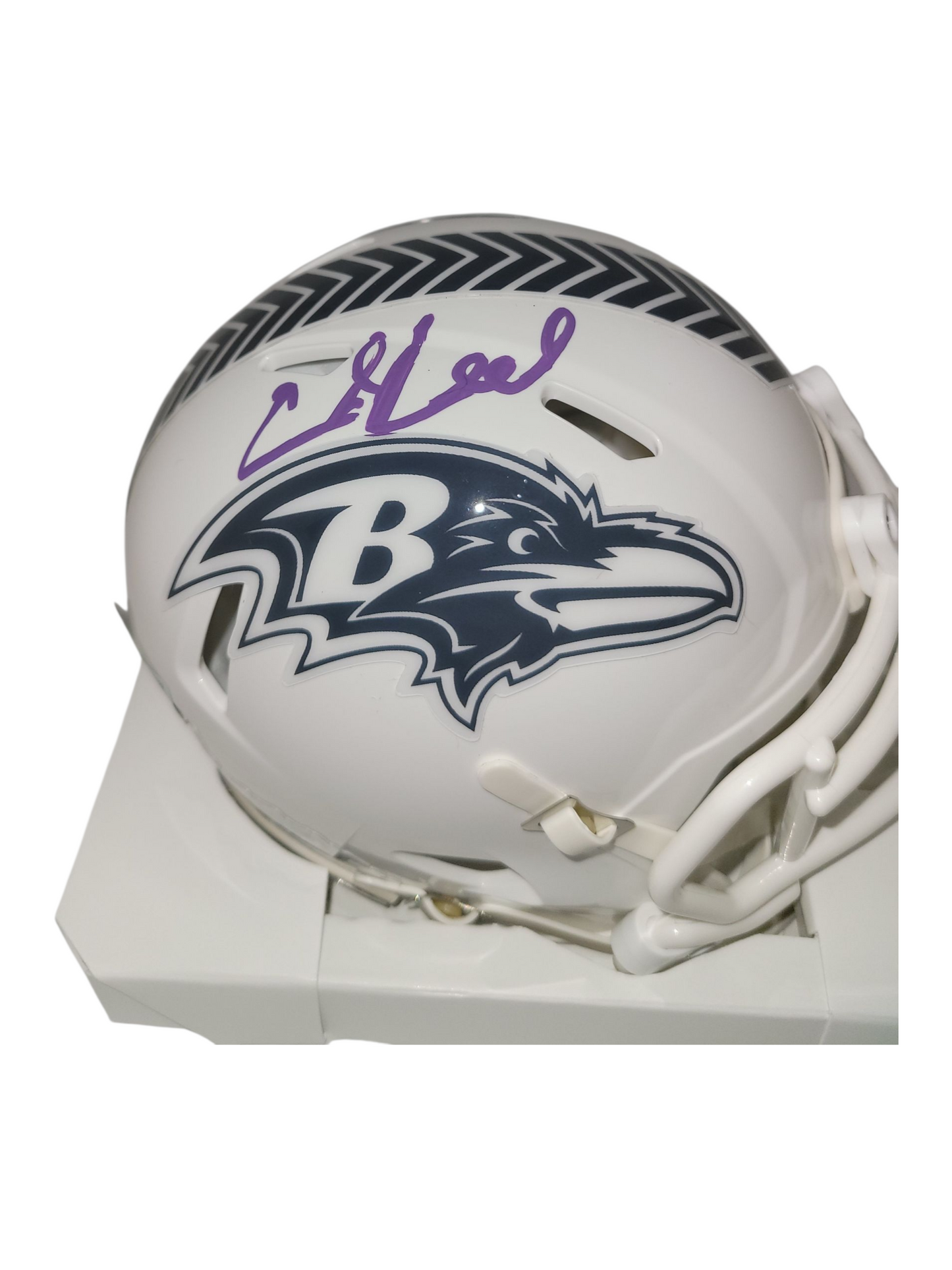 Ed Reed Signed Ravens Salute To Service Speed Mini Helmet Beckett Authentication