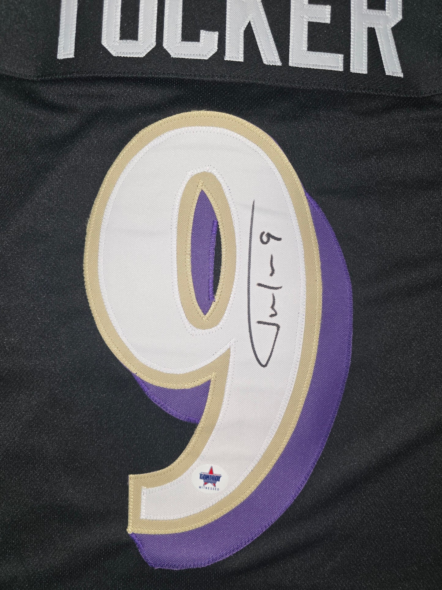 Justin Tucker Signed Baltimore Ravens Pro Style Jersey Gameday Witness