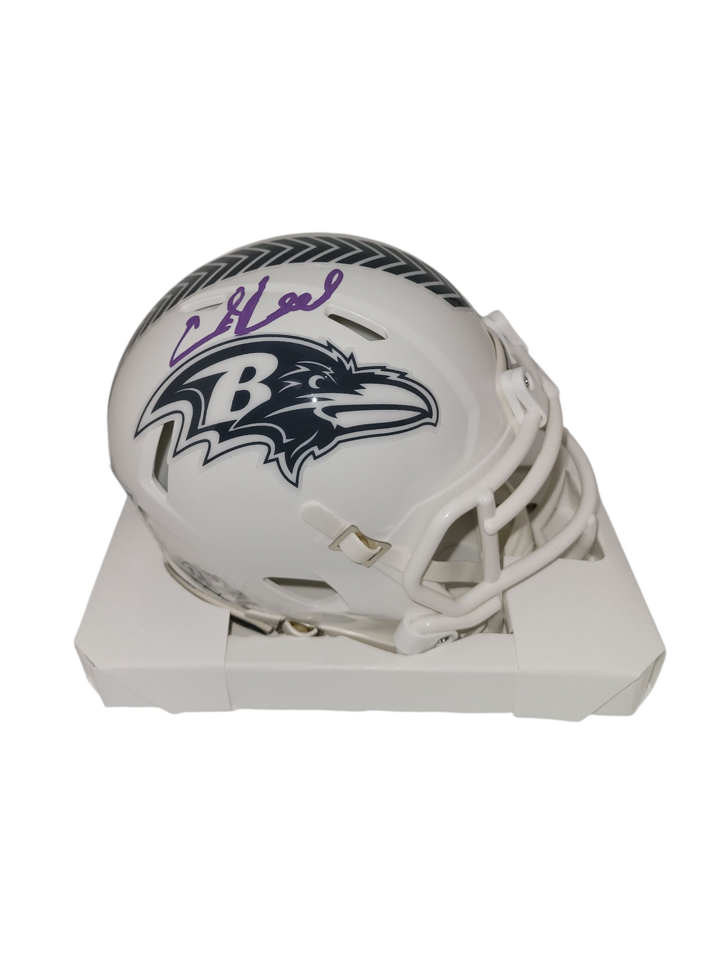 Ed Reed Signed Ravens Salute To Service Speed Mini Helmet Beckett Authentication
