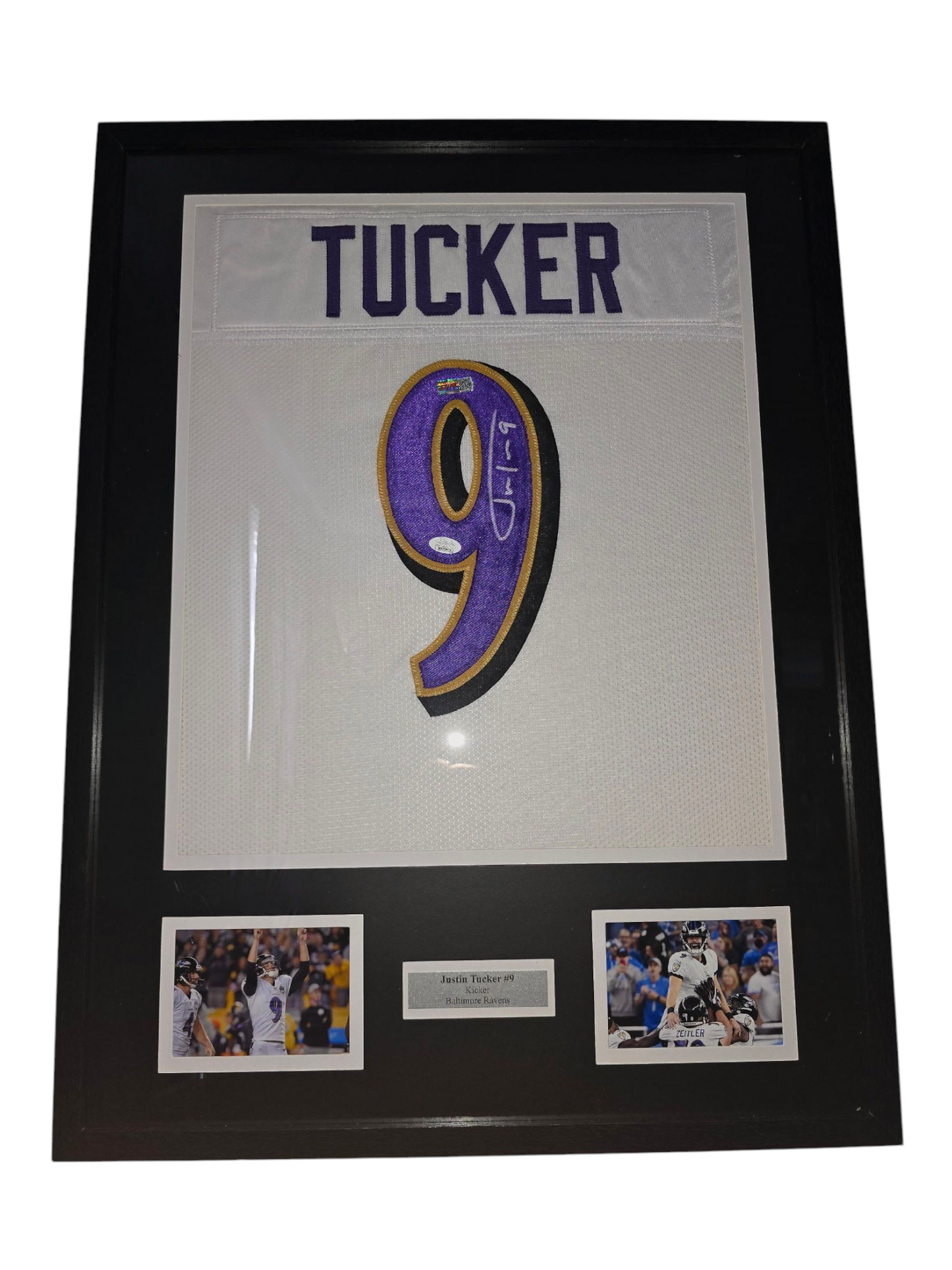 Justin Tucker Framed Jersey