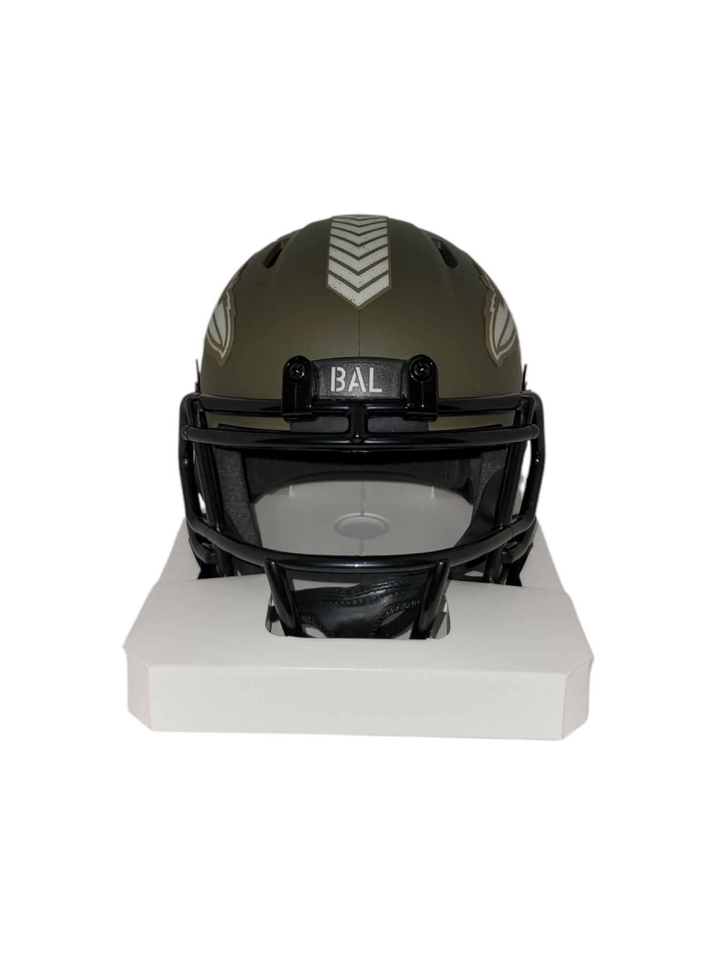 Ray Lewis Signed Baltimore Ravens Salute To Service Mini Helmet Beckett Witnessed