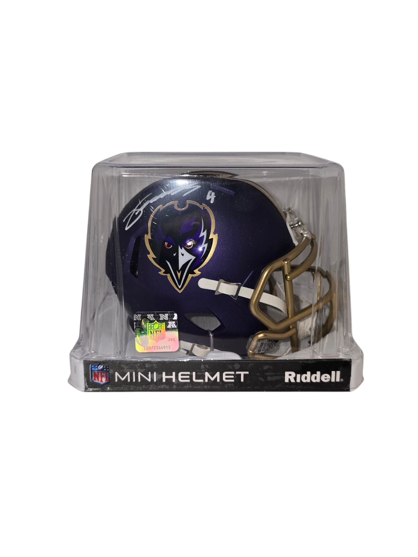 Zay Flowers Signed Baltimore Ravens Alternate Mini Helmet Beckett Witness